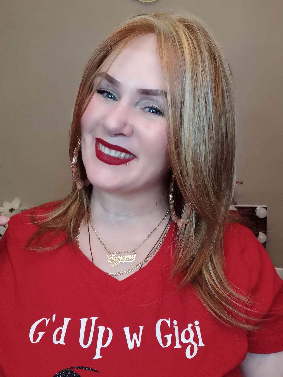 Harlem (strawberry gold w light blonde highlights)