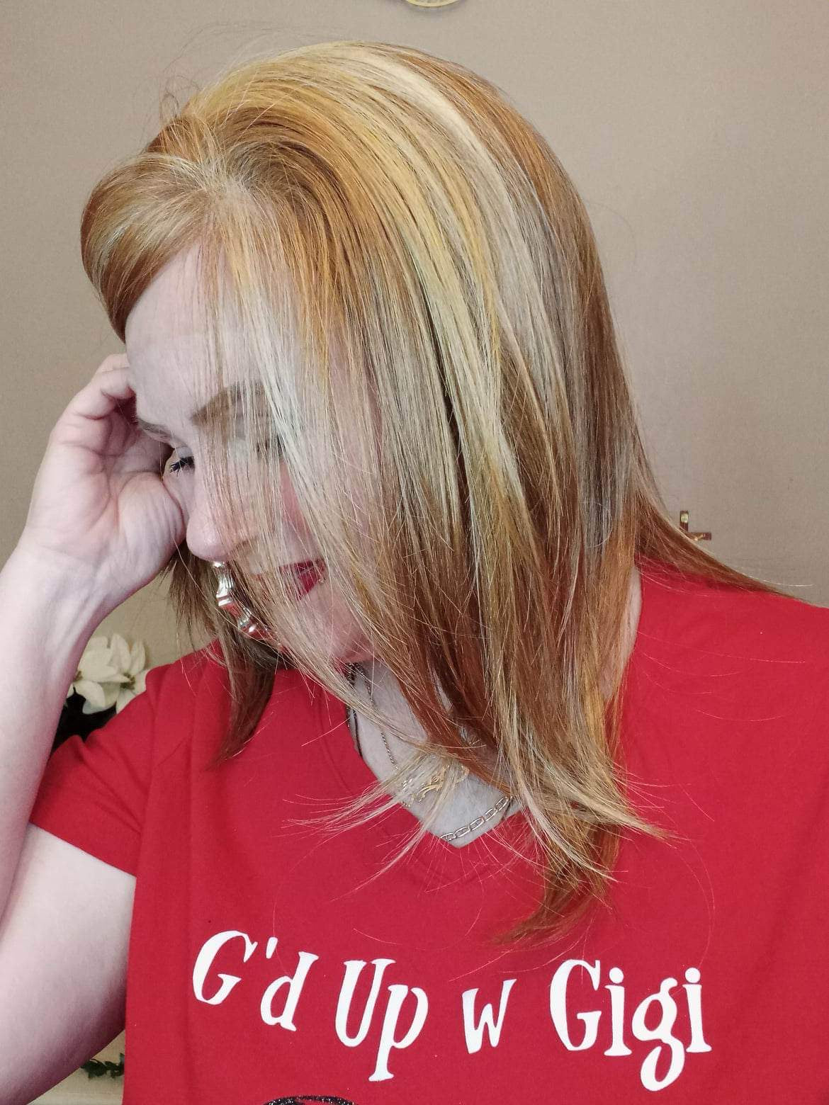 Harlem (strawberry gold w light blonde highlights)