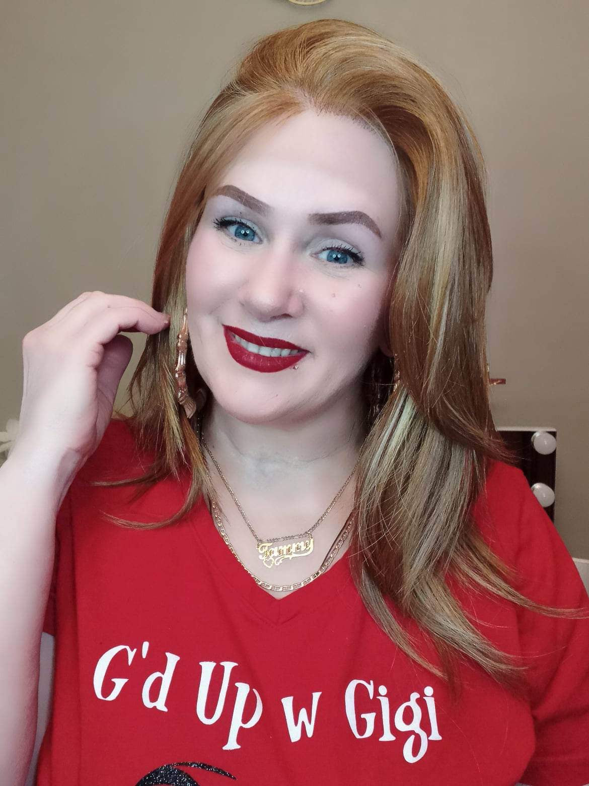 Harlem (strawberry gold w light blonde highlights)