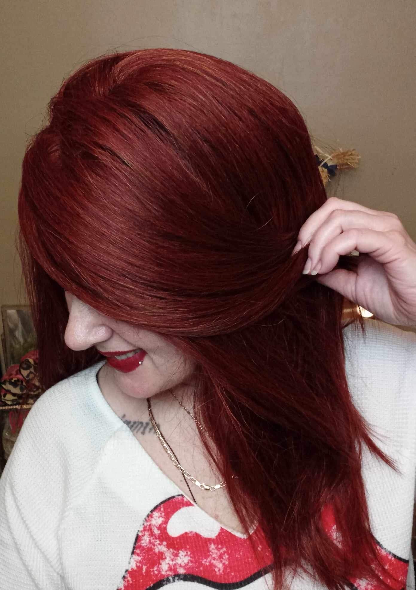 Hershey (blend of burgundy and ginger highlights)