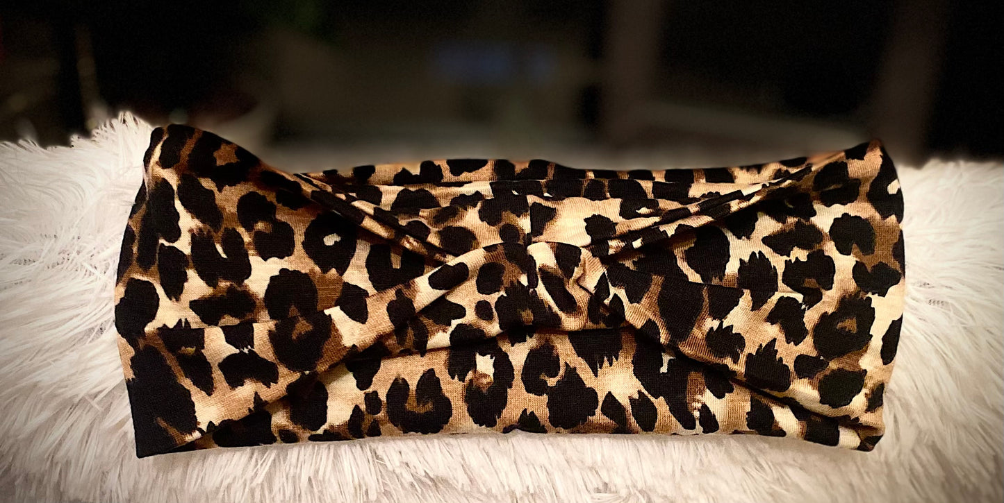 Leopard print headband